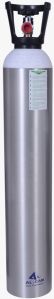 Aluminium oxygen cylinder with valve