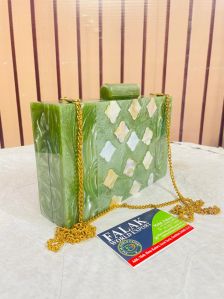 Handmade Designer Resin Clutch Bag