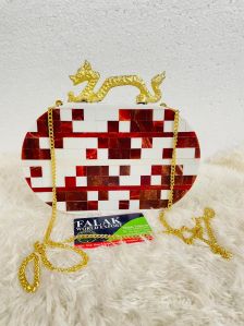 Oval Shape Resin Clutch Bag