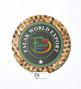 Bone Inlay Round Wall Mirror