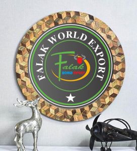 Bone Inlay Round Wall Mirror