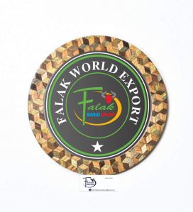 Bone Inlay Round Wall Mirror