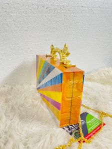 Multicolor Resin Clutch Bag
