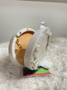 Handmade Oval Resin Clutch Bag