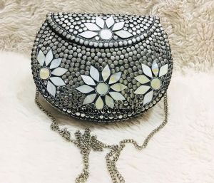 Designer Metal Clutch Bag