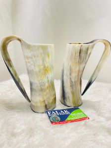 Horn Beer Mug Set of 2
