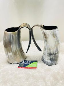 Horn Beer Mug Set of 2