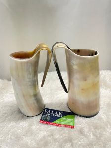 Horn Beer Mug Set of 2