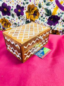 Rectangle Bone Inlay Jewellery Box