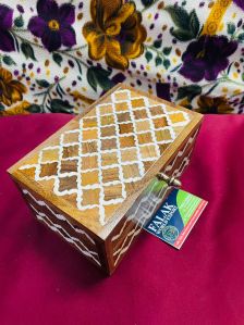 Rectangle Bone Inlay Jewellery Box