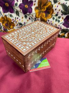 Rectangular Brown Wooden Jewellery Box
