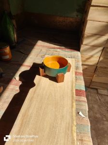 Wooden Base Ceramic Bowl