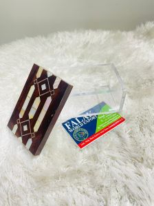 Glass Jewellery Box with Wooden Lid