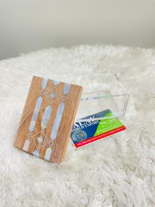 Glass Jewellery Box with Wooden Lid