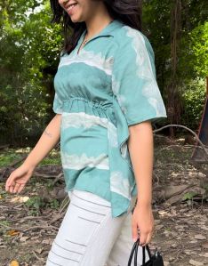 Peak Reflection Cotton Kaftan Top