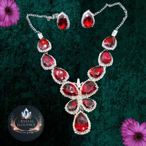 Rhodium stone Korean Necklace