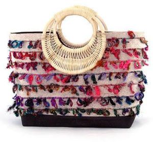Multi Color Embellished Tote Bag