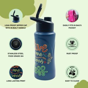 Voik Kiddo Live Stainless Steel Sipper Water Bottle 500ml