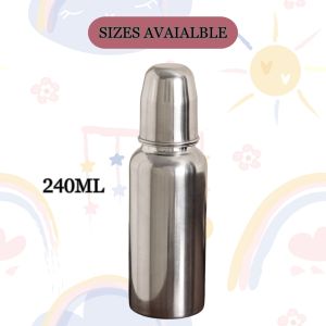 Voik Vega Round Stainless Steel Baby Feeding Bottle 240ml