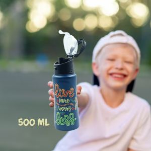 Voik Kiddo Live Stainless Steel Flip Cap Water Bottle 500ml