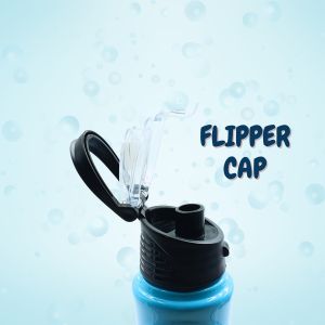 Voik 500ml Stainless Steel Kiddo Aqua Flip Cap Water Bottle