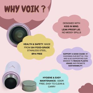 Voik Kiddo Pink Screw Water Bottle 500ml