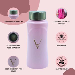 Voik Kiddo Pink Screw Water Bottle 500ml