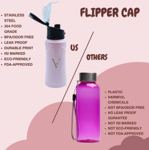 Voik Kiddo Pink Flip Cap Water Bottle 500ml