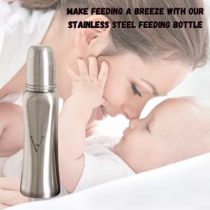 Voik Vega Cube Stainless Steel Baby Feeding Bottle 240ml