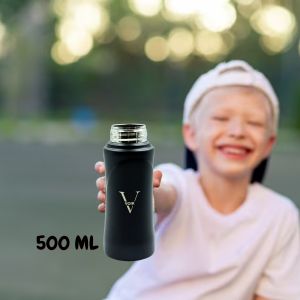 Voik Kiddo Black Screw Water Bottle 500ml