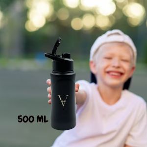 Voik Kiddo Black Sipper Water Bottle 500ml