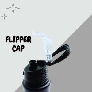 Voik Kiddo Black Flipper Water Bottle 500ml