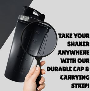 Voik Premium 800ml Gym Shaker Bottle Black