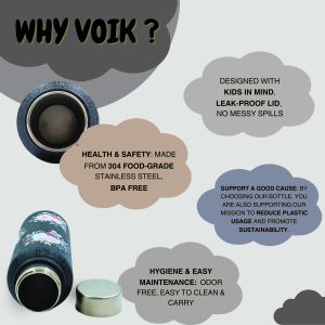 Voik Uniqo Flora Stainless Steel Screw Water Bottle 750ml