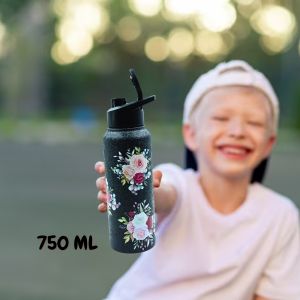 Voik Uniqo Flora Stainless Steel Sipper Water Bottle 750ml