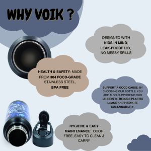 Voik Uniqo Astro Stainless Steel Sipper Water Bottle 750ml