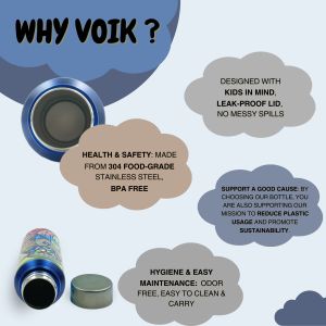 Voik Uniqo Arabic Stainless Steel Screw Water Bottle 750ml