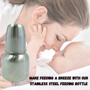 Voik Vega Round Stainless Steel Baby Feeding Bottle 80ml