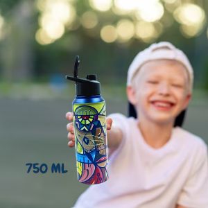Voik Uniqo Arabic Stainless Steel Sipper Water Bottle 750ml