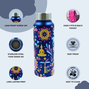 Voik Uniqo Mandana Stainless Steel Screw Water Bottle 750ml