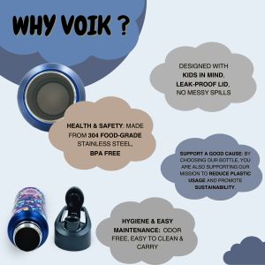 Voik Uniqo Mandana Stainless Steel Sipper Water Bottle 750ml