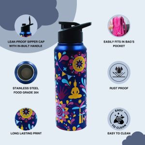 Voik Uniqo Mandana Stainless Steel Sipper Water Bottle 750ml