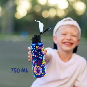Voik Uniqo Mandana Stainless Steel Flip Cap Water Bottle 750ml