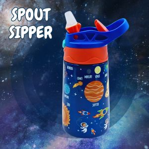 Voik Sippy Solar Stainless Steel Water Bottle with Straw