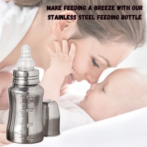 Voik Vega Stainless Steel Baby Feeding Bottle 140ml
