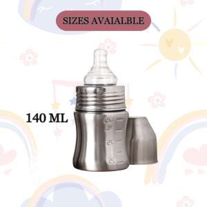 Voik Vega Wide Stainless Steel Baby Feeding Bottle 140ml