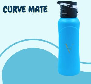 Voik Curve Matte Blue Stainless Steel Water Bottle 500ml