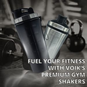 Voik Premium 800ml Gym Shaker Bottle Black