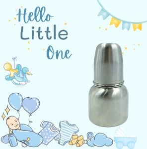 Voik Vega Round Stainless Steel Baby Feeding Bottle 80ml