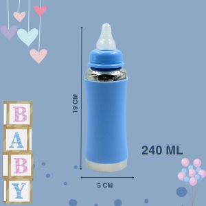Voik Vega Joy Blue Stainless Steel Baby Feeding Bottle 240ml
